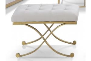 WHITE STOOL DIM 65*48*44 CM