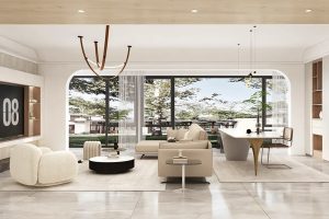 Design avangardist: apartament amplu în nuanțe de alb și lemn