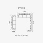 Divano Aspendos - Opzione 21