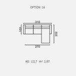 Canapea Brezza - Opțiune 16