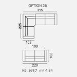Canapea Brezza - Opțiune 26
