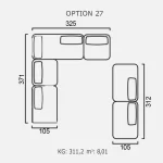 Canapea Finessa - Opțiune 27