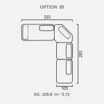 Canapea Finessa - Opțiune 38
