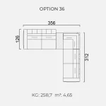 Canapea Goccia - Opțiune 36