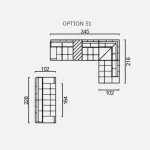 Canapea Lumina - Opțiune 51